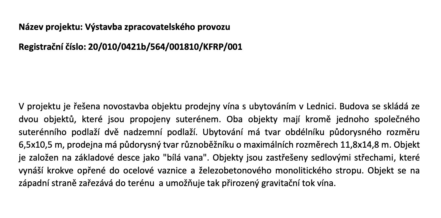 Popis projektu publicita